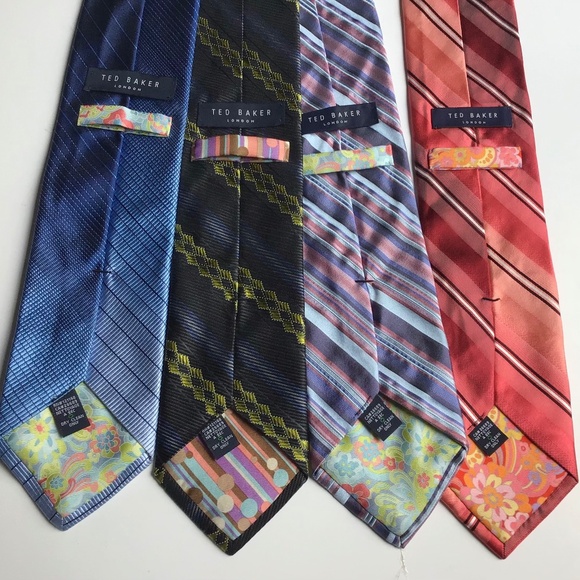 Ted Baker London lot of 4 gorgeous all silk Ties - Picture 1 of 5